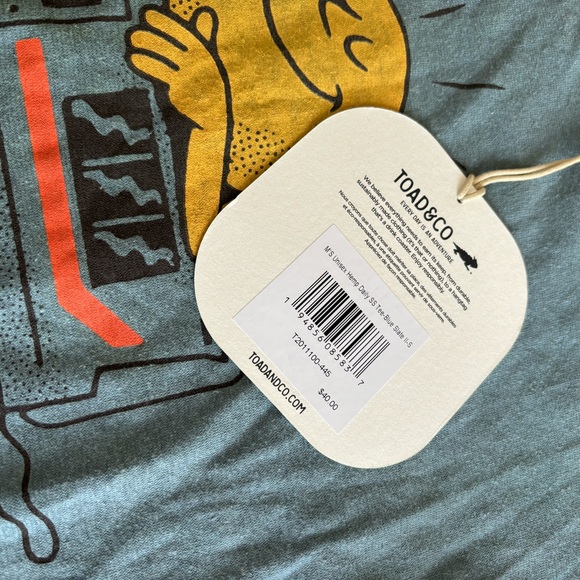 NWT | Toad & Co Hemp Daily Short Sleeve Tee | Easy Does It - Picture 6 of 8